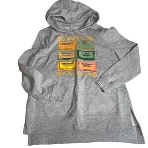 SONOMA COMMUNITY Extra Small XS Grey Hooded Sweatshirt Dance Jacket Spanish